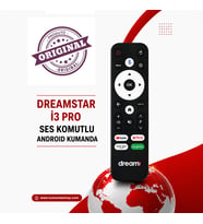 (ORJİNAL) DREAMSTAR İ3 - İ3 PRO ANDROID SES KOMUTLU LOGOLU ORJİNAL KUMANDA