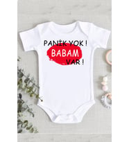 Baba Panik Yok Babam Var Organik Baskılı Zıbın Body