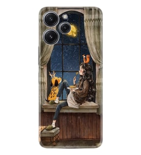 Xiaomi Redmi 12 128 GB 4 GB Ram Kılıf Desenli Silikon Dog And Girl 1358