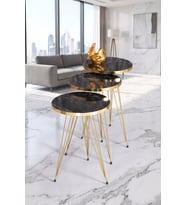 Zigon Sehpa Gold Ceviz Tel