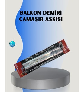 25x60 Balkon Askılığı Kare Demir Uyumlu Hava Dayanıklı Çamaşır Askısı