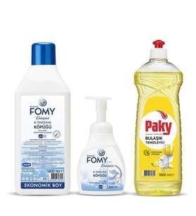 FOMY Classic Köpük Sabun Seti + PAKY Elde Bulaşık Deterjanı