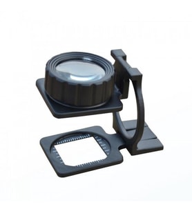 Tekstilciler Için Kumaş Kontrolü Büyüteç Katlanan Metal 15X Büyütme