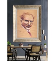 Gümüş Çerçeveli Atatürk Tablo ds98