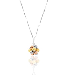 Söğütlü Silver Gümüş altın yaldızlı, rodaj ve rose renkli dorissa dorica top kolye