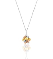 Söğütlü Silver Gümüş altın yaldızlı, rodaj ve rose renkli dorissa dorica top kolye