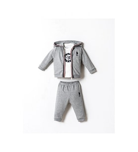 U.s. Polo 3lü Takım Usb2875 Gri Melanj