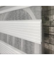 StorBurada Beyaz Geniş Plise Zebra Stor Güneşlik Perde STB480-D