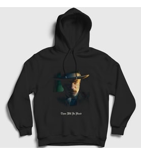 Presmono Unisex Siyah Cover Film There Will Be Blood Kapüşonlu Sweatshirt 255252tt