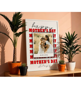 Stüdyo 14 Kişiye Özel Anneler Günü Hediyesi Mother's Day Çerçeveli Tablo - Anneye Hediye - Anneler Günü Hediyesi - (Beyaz)