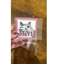 3 ADET ÜTÜ İLE YAPIŞAN FARKI SURATLI KEDİ TRANSFER BASKI ARMA 7X7 CM