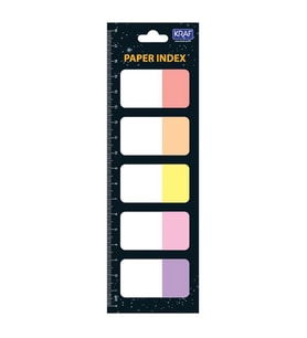 Kraf Index Kağıt 25x42 mm 5 Renk x 20 yp Flag 1555 