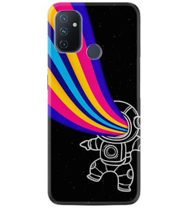 OnePlus Nord N10 Kılıf Silikon Desen Colorful Astronot 1727