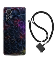 Xiaomi 12 Lite Kılıf Silikon Boyun Askılı İpli Desenli Silikon Renkli Prizmalar 1783