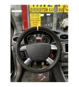Ford Focus 2.5 Araca Özel Direksiyon Kılıfı (DERİSİ sökülüp Yapılması Gerekiyor) SARI YÜZÜKLÜ
