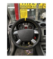 Ford Focus 2.5 Araca Özel Direksiyon Kılıfı (DERİSİ sökülüp Yapılması Gerekiyor) SARI YÜZÜKLÜ