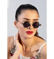 Cooler Küçük Yuvarlak Güneş Gözlüğü Gold Siyah