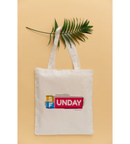 Sunday Funday Eğlenceli Pazar Yazılı Sıvı Geçirmez Bez Çanta