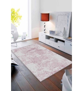 Pembe Sade Desensiz Kaymaz Tabanlı Dekoratif Halı MA004 - 100 x 160 cm