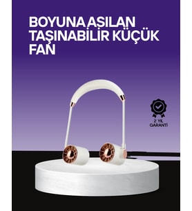 Boyun Askılı Katlanabilir Fan 1000 Mah Usb Şarjlı Taşınabilir