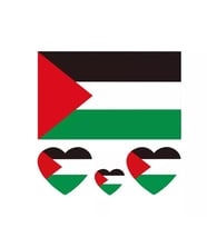 Palestine Flag Kalp Araba Sticker Yapıştırması 15 Cm ve 5CM