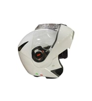 Motosiklet Kaskı Sertifikalı Ece Belgeli Çene Açılır Motosiklet Kaskı Güneş Vizörlü White