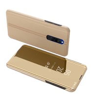 Xiaomi  Redmi 8 Uyumlu Aynalı Kapaklı Lüx Kılıf (Gold)