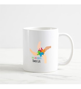 Okul Aile Birliği Kupa Bardak (1. Tasarım) (Beyaz)