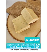 Lüks %100 Doğal Güzel Kokulu El Yüz Saç Vücut Cilt Orijinal Bitkisel Sidr Sabunu 120G - 5 Adet