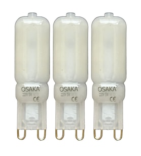 (3 Adet) Osaka Buzlu 5W Beyaz Işık (6500K) G9 Duylu Led Kapsül Ampul