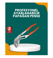 Mey İthalat® Çelik Alaşımlı Ayarlı Papağan Pense Yalıtımlı Sap