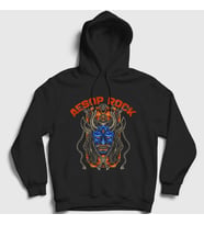 Presmono Unisex Siyah Oni Aesop Rock Kapüşonlu Sweatshirt 544510tt