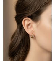 Xuping Gold Taşlı Mini Halka Küpe - 25-xpkp163