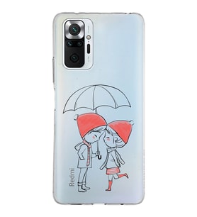 Xiaomi Redmi Note 10 Pro Uyumlu Kapak Aşk Tasarımlı Şeffaf Silikon Kılıf