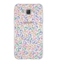 Samsung Galaxy J7 Kapak Hello Kitty Tasarımlı Şeffaf Silikon Kılıf