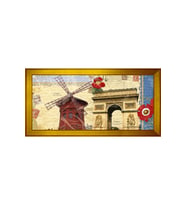 Manzara Temalı Kanvas Tablo 50 x 70 cm Gold Çerçeve