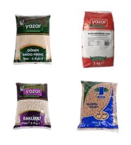 YAZAR KURU GIDA SETİ 5KG GÖNEN BALDO PİRİNÇ-5KG KARABUĞDAY UNU-5KG FASULYE-5KG NOHUT