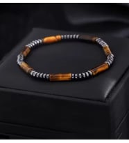 Alnis Atelier Kaplan Gözü Doğal Taş Bileklik Gerçek Doğal Taş Unisex Kadın Erkek El Yapımı Minimal Bileklik