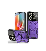 Xiaomi Redmi Note 13 Pro 5G Kılıf Joy Lens Standlı Kapak - Mor