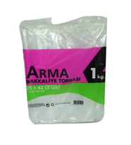 Naylon Torba Arma Şeffaf Bakkaliye Kuruyemiş Şeker Torbası 25x42 (3 lik ) Takribi 140 Adet 1000 Gr