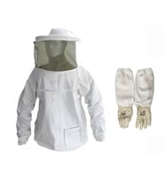 Arıc Mont Kıyafet Set M (Mont Maske+Arıcı Uzun Eldiven) Sedef