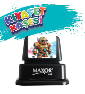 Kıyafet Kaşesi Robot Temalı Öğrenci Kaşesi / Kıyafet Etiketi / Kumaş Kıyafet Kaşesi