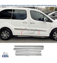 Citroen Berlingo Krom Yan Kapı Çıtası 4 Parça 2008 Üzeri P.Çelik