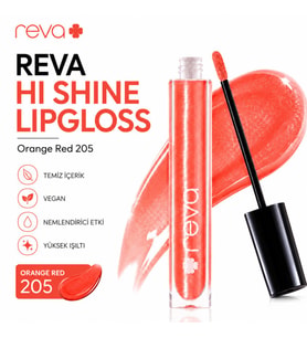 Işıltılı Dudak Parlatıcısı - Hi-shine Lip Gloss Orange Red - No: 205 - Vegan & Temiz Içerik
