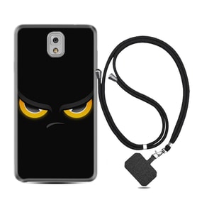 Samsung Note 3 4 5 8 9 20 Ultra 10 Lite Kılıf Boyun Askılı Silikon Black Eyes 1644