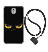 Samsung Note 3 4 5 8 9 20 Ultra 10 Lite Kılıf Boyun Askılı Silikon Black Eyes 1644