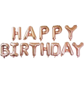 Rose Gold Happy Birthday Folyo Balon