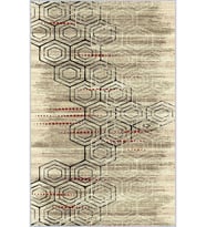 Eliana Home Baskılı, Yıkanabilir Kaymaz Taban Salon Halısı LNA1039 100x150 cm (Bej)