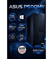 Asus Expertcenter P500MV Intel Core 7 240H 64 GB 512GB SSD WIN 11 PRO Masaüstü Bilgisayar & Teknor USB Bellek