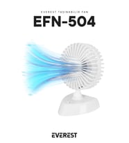 Everest EFN-504 Taşınabilir Masaüstü Beyaz Usb Fan